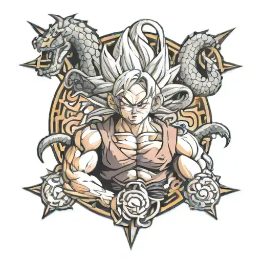 dragon ball z tattoo design idea
