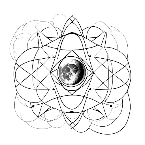 moon phase spine tattoo tattoo design idea