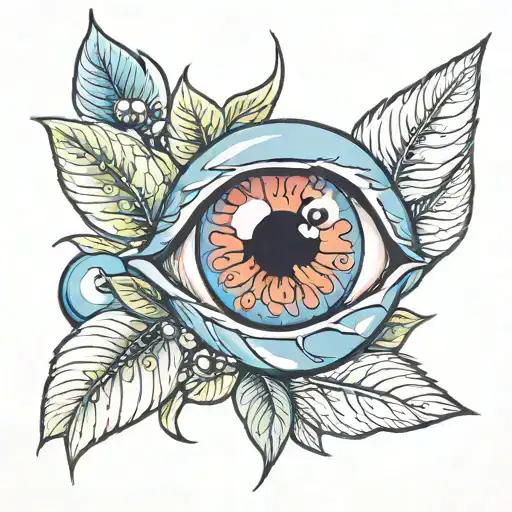 blueberry eyeball tattoo design idea