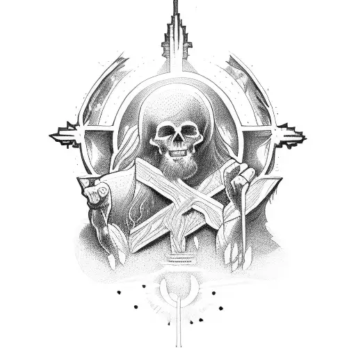 RESURRECTION jesus tattoo design idea