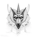 anubis egiptian god tattoo design idea