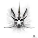 anubis egiptian god tattoo design idea