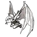 BAT SPREADING WINGS tattoo design idea