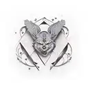 dv lettering tattoo design idea