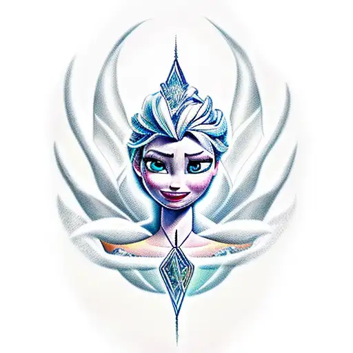 Elsa name tattoo design idea