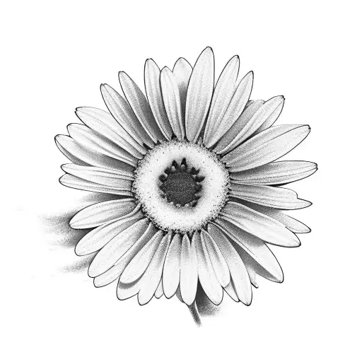 wildflower daisy growing in middle of highway tattoo design idea