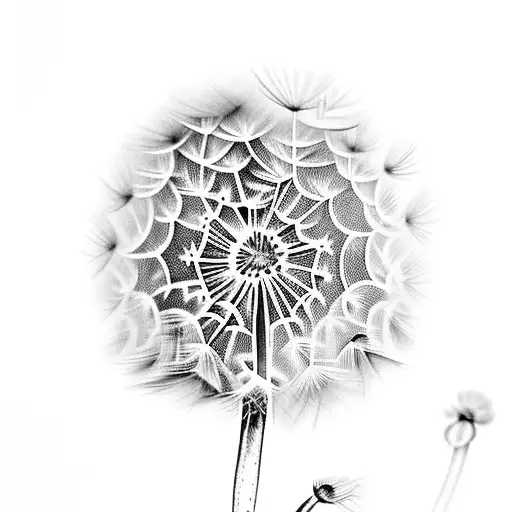 Dandelion tattoo design idea