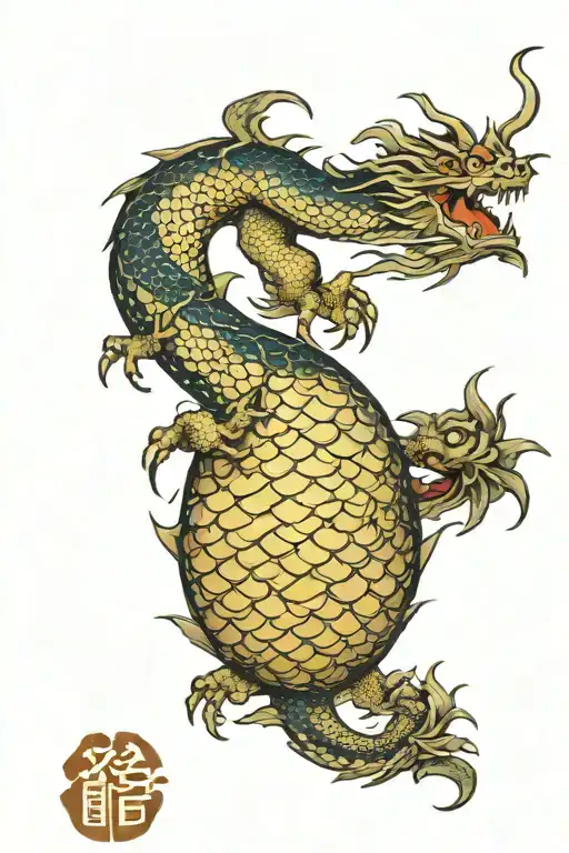 dragon egg tattoo design idea