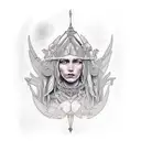 high priestess tarot tattoo design idea