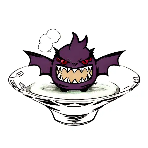 gengar tattoo design idea