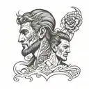 david holding goliaths head tattoo design idea