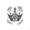 kings crown with roman numerals tattoo design idea