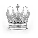 kings crown with roman numerals tattoo design idea