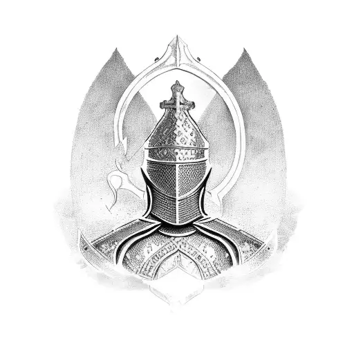 Medieval knight  tattoo design idea