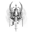 Medieval knight  tattoo design idea