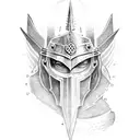 Medieval knight  tattoo design idea