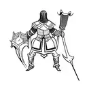 Medieval knight  tattoo design idea