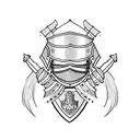 Medieval knight  tattoo design idea