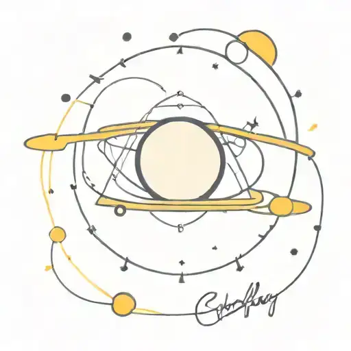 Coldplay song yellow, Saturn planet tattoo design idea