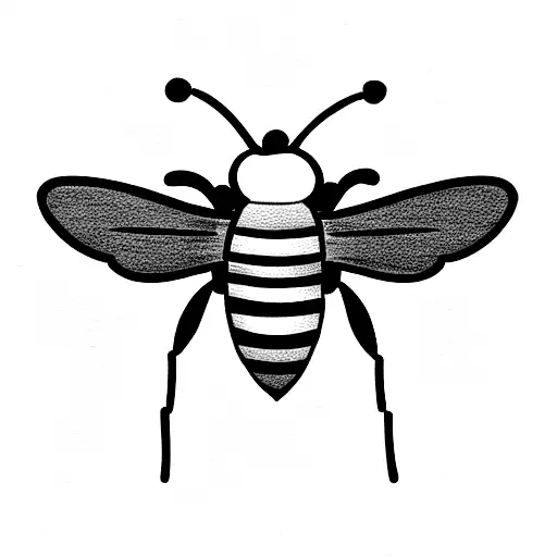 Honey Bee with Lilly's  tattoo design idea