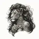 Leo goddess tattoo design idea