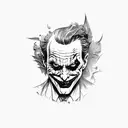 Joker tattoo design idea