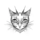 Anime girl with a cat tattoo design idea