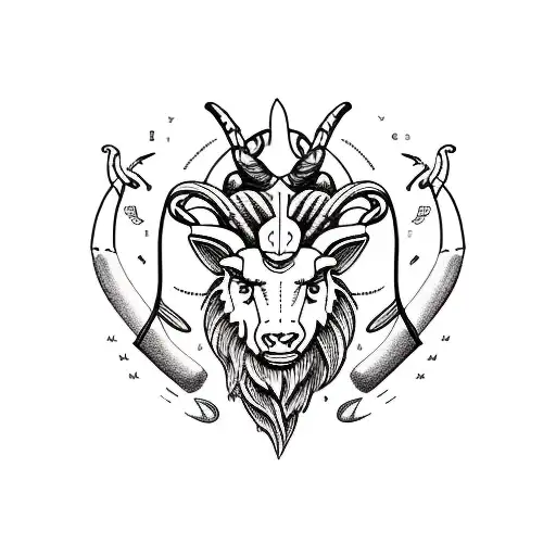 aries cancer Capricorn  tattoo design idea