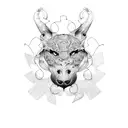 number 7 and puzzle tattoo design idea