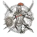 Sparta warrior tattoo design idea