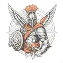 Sparta warrior tattoo design idea