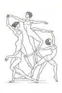 dance poses tattoo design idea