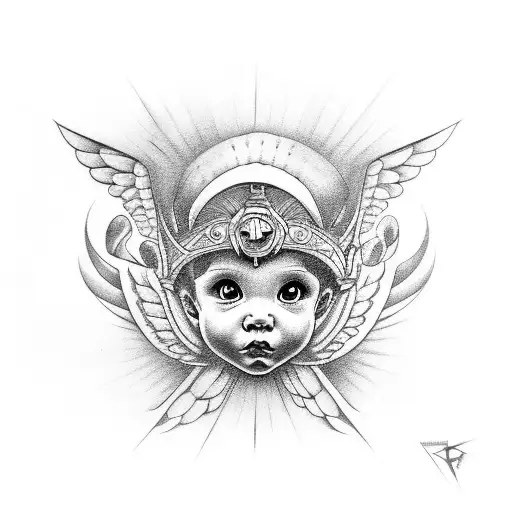 cherub chicano tattoo design idea