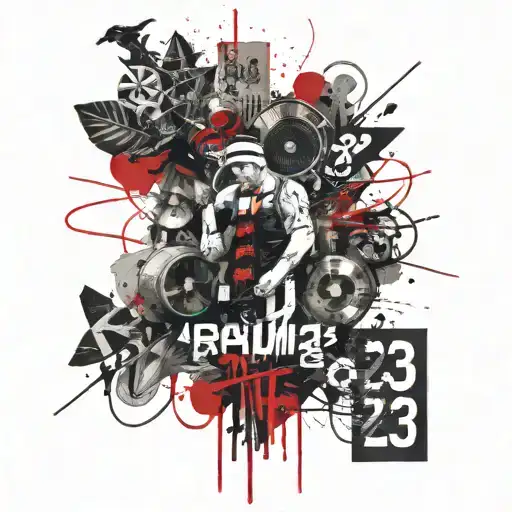 psalm 23:4 Verse with imagery tattoo design idea