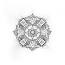 Maltese cross  tattoo design idea