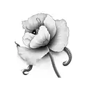 poppy and cobra around tattoo design idea