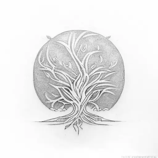 I want a tattoo of a tree like the tree of life that I can add birds to for people that die tattoo design idea