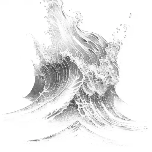 Ocean Wave tattoo design idea