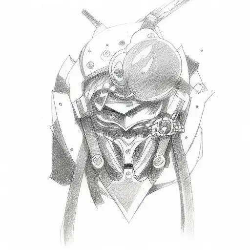 Sketch-style tattoo of a memorable manga panel tattoo design idea