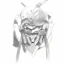 Sketch-style tattoo of a memorable manga panel tattoo design idea