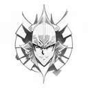 Sketch-style tattoo of a memorable manga panel tattoo design idea