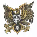 albanian double headed eagle tattoo design idea