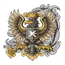 albanian double headed eagle tattoo design idea