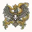 albanian double headed eagle tattoo design idea