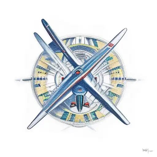 Aircraft tattoo design idea