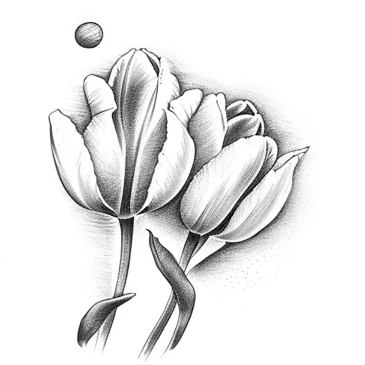 two tulips to the left of song of solomon 4:7 in a pretty cursive  tattoo design idea