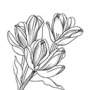 two tulips to the left of song of solomon 4:7 in a pretty cursive  tattoo design idea