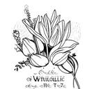 two tulips to the left of song of solomon 4:7 in a pretty cursive  tattoo design idea