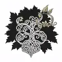 tree of life with Celtic knot tattoo design idea