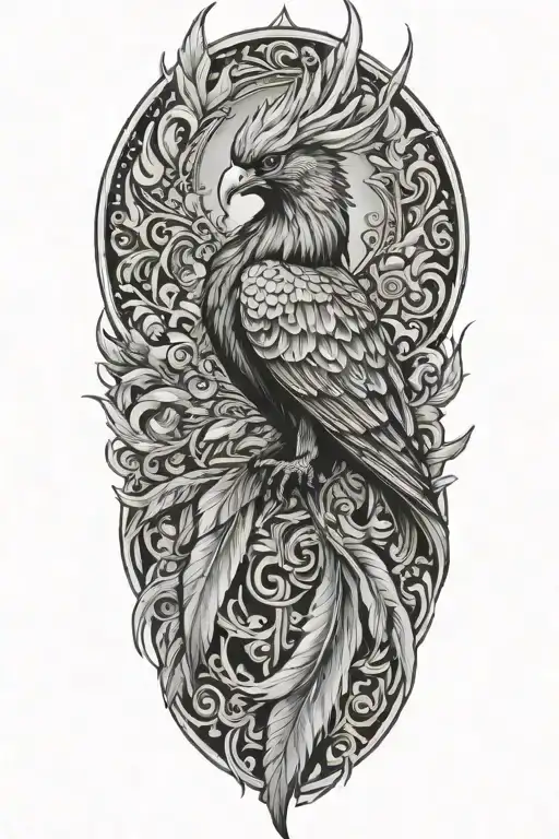 phoenix tattoo design idea